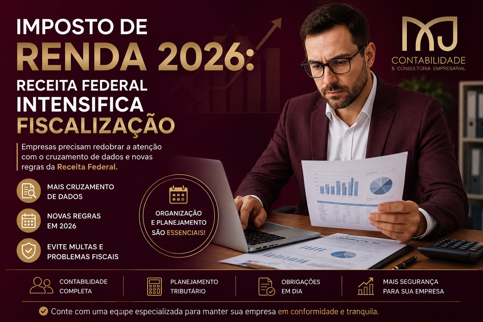 Imposto de Renda 2026: Receita Federal Intensifica Cruzamento de Dados e Empresas Precisam Redobrar Atenção